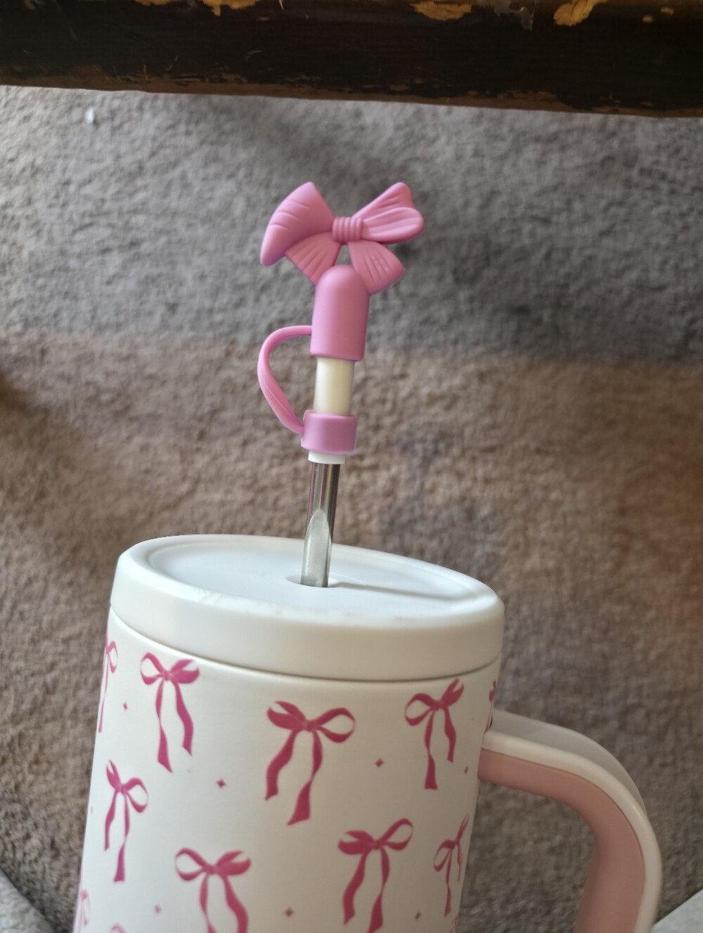 Pink Bow Meoky Tumbler